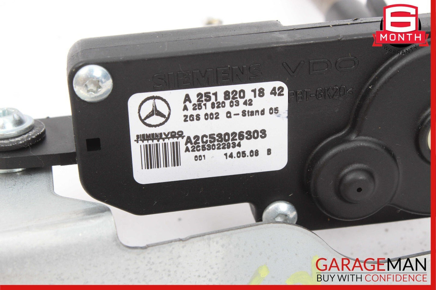 06-13 Mercedes W251 R350 R550 Rear Right Side Quarter Window Motor OEM