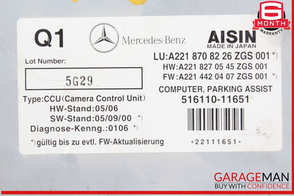 07-14 Mercedes W221 S550 CL600 CL550 Rear View Backup Camera Control Module OEM