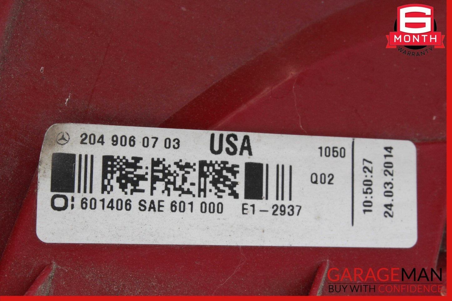 12-15 Mercedes W204 C350 C300 C250 Tail Light Lamp LED Right Passenger Side OEM