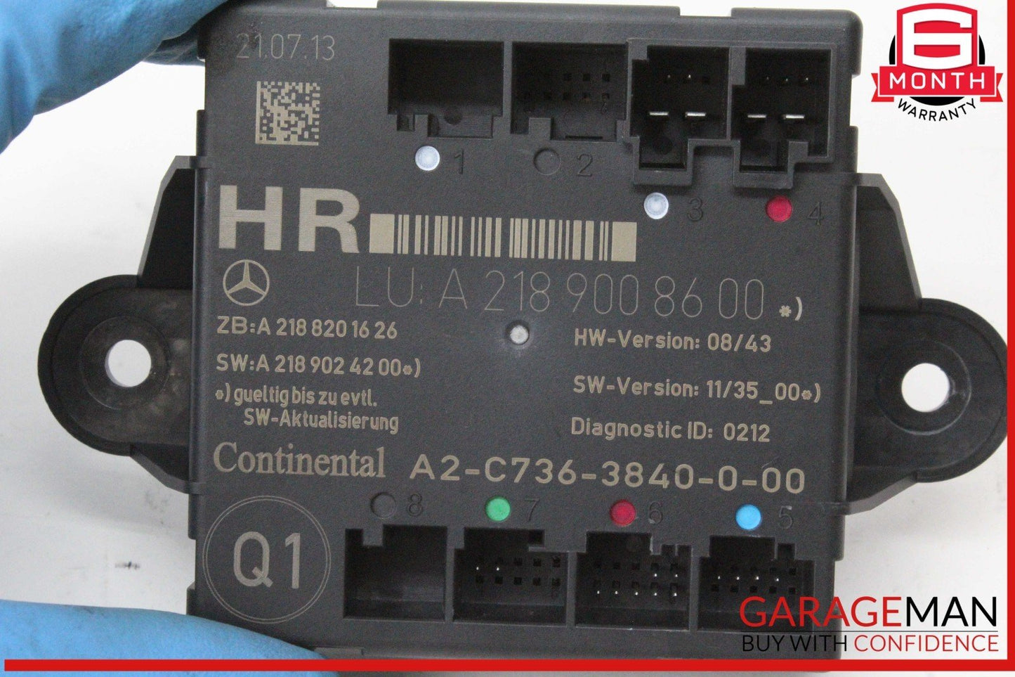 08-18 Mercedes W212 E350 C300 CLS550 Rear Right Side Door Control Module OEM