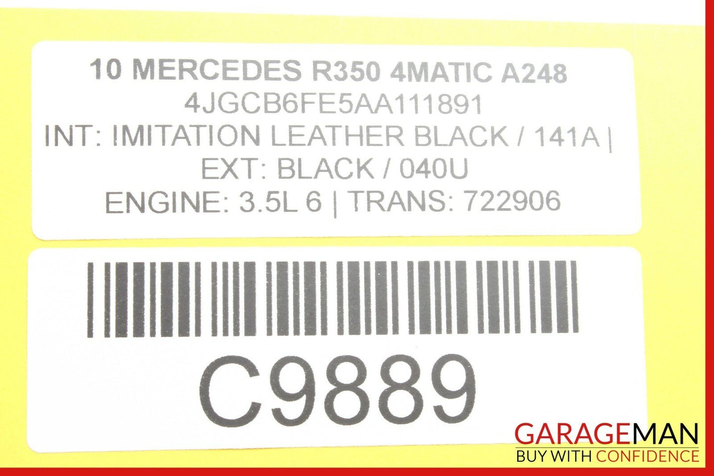 06-12 Mercedes W251 R350 R550 Rear Left Driver Side Quarter Glass Window Motor