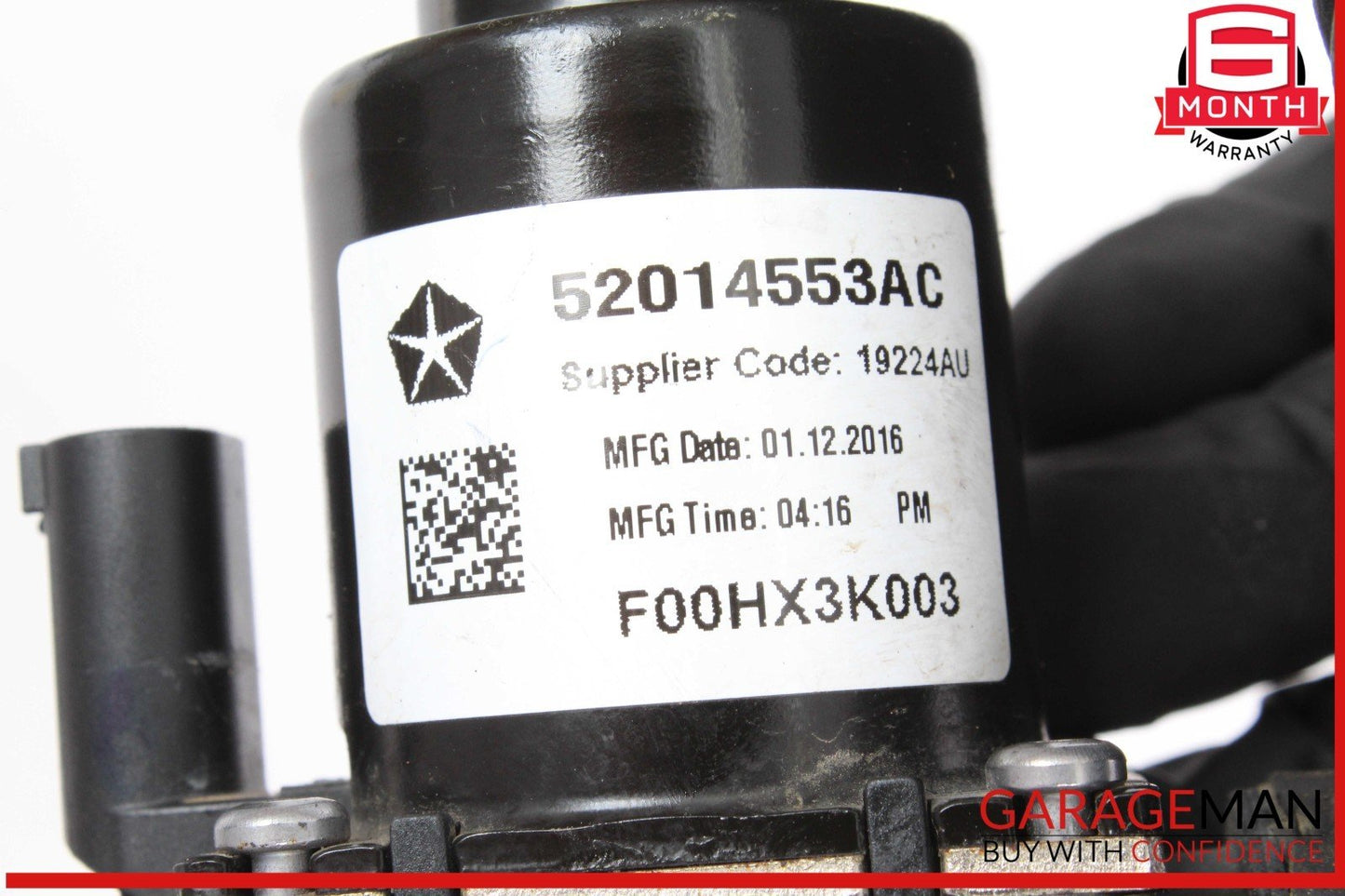 12-19 Fiat 500E EV Electric Auxiliary Coolant Water Pump 52014553AC OEM