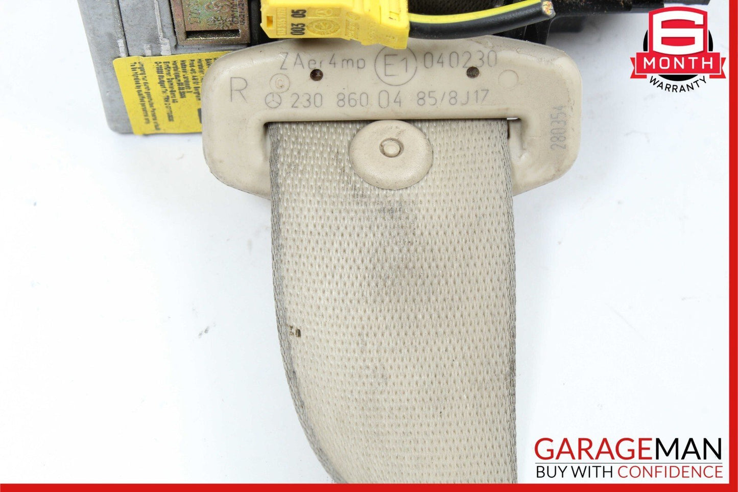 03-06 Mercedes R230 SL500 Front Right Seat Belt Seatbelt Retractor Beige