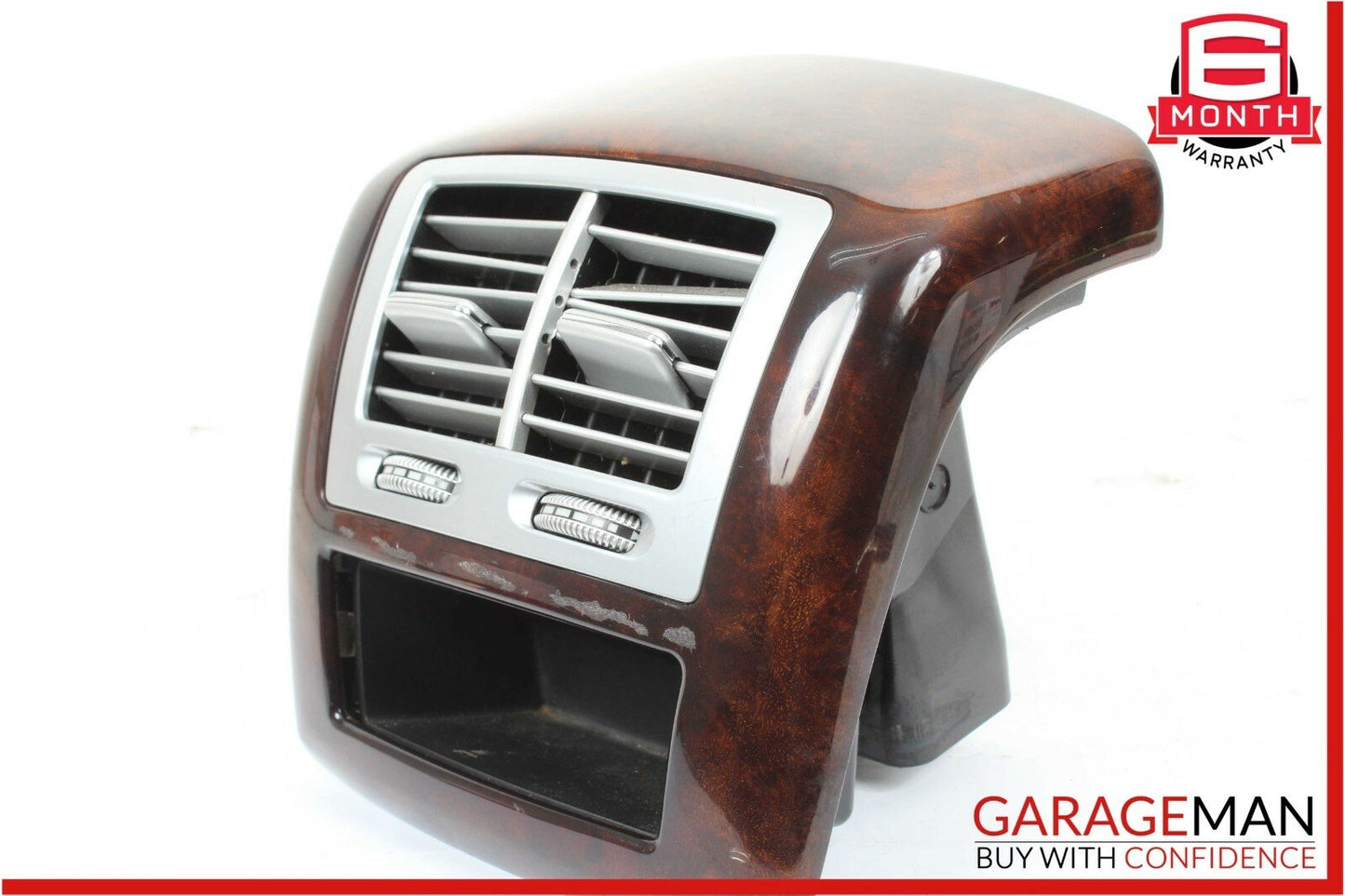07-13 Mercedes S550 Rear Center Console A/C AC Air Vent Grille Trim Panel Wood