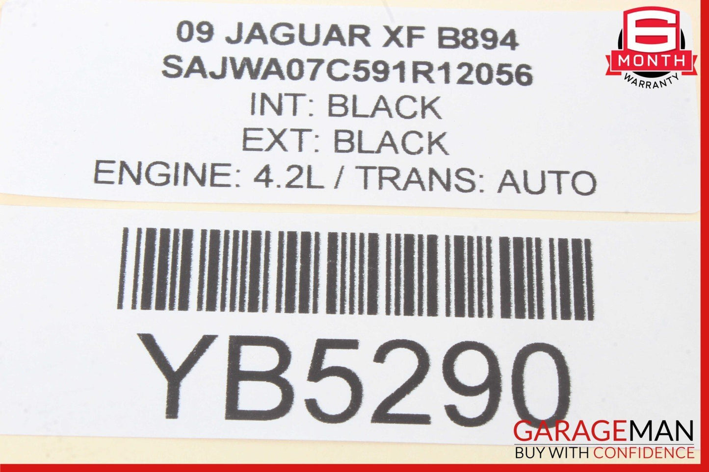 09-11 Jaguar XF Rear Right Side Inner Trunk Lid Tail Light 8X2315K272CD OEM