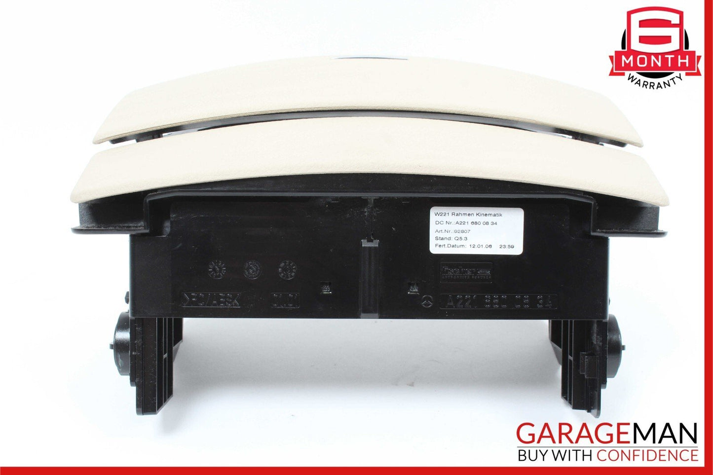 07-09 Mercedes W221 S550 Center Console Dashboard CD Player Trim Cover Beige OEM