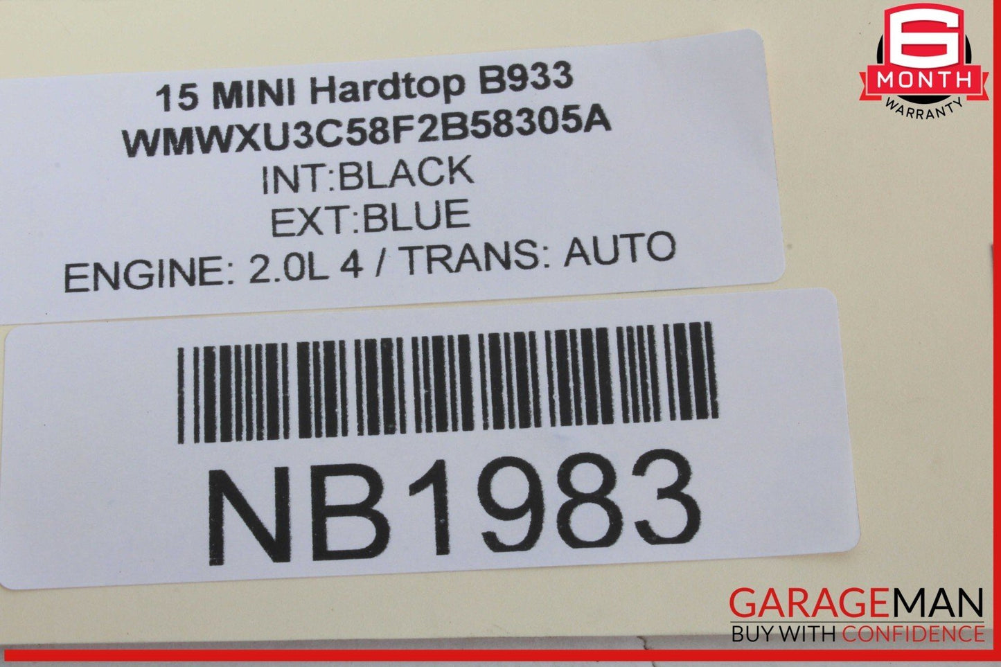 14-24 Mini Cooper Rear Right Door Speaker OEM