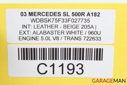 03-06 Mercedes R230 SL500 SL55 AMG Front Left Side Seatbelt Seat Belt Buckle OEM