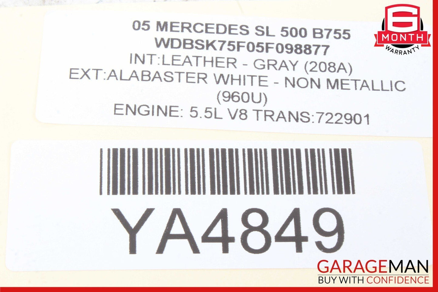 03-12 Mercedes R230 SL500 SL55 SL600 Front Right Side Door Control Module OEM