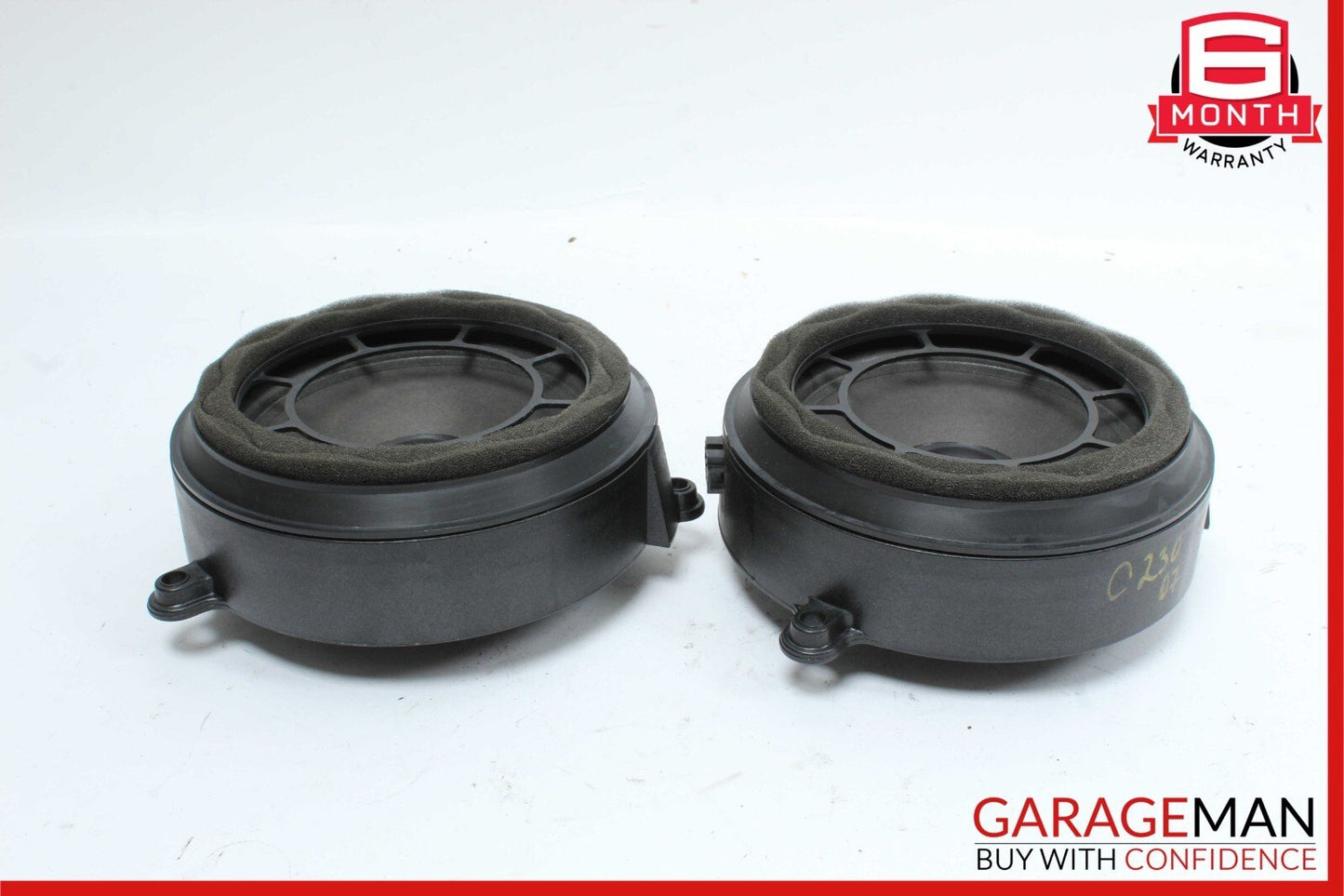 01-07 Mercedes W203 C230 Front Right & Left Side Door Audio Speaker Set of 2 OEM