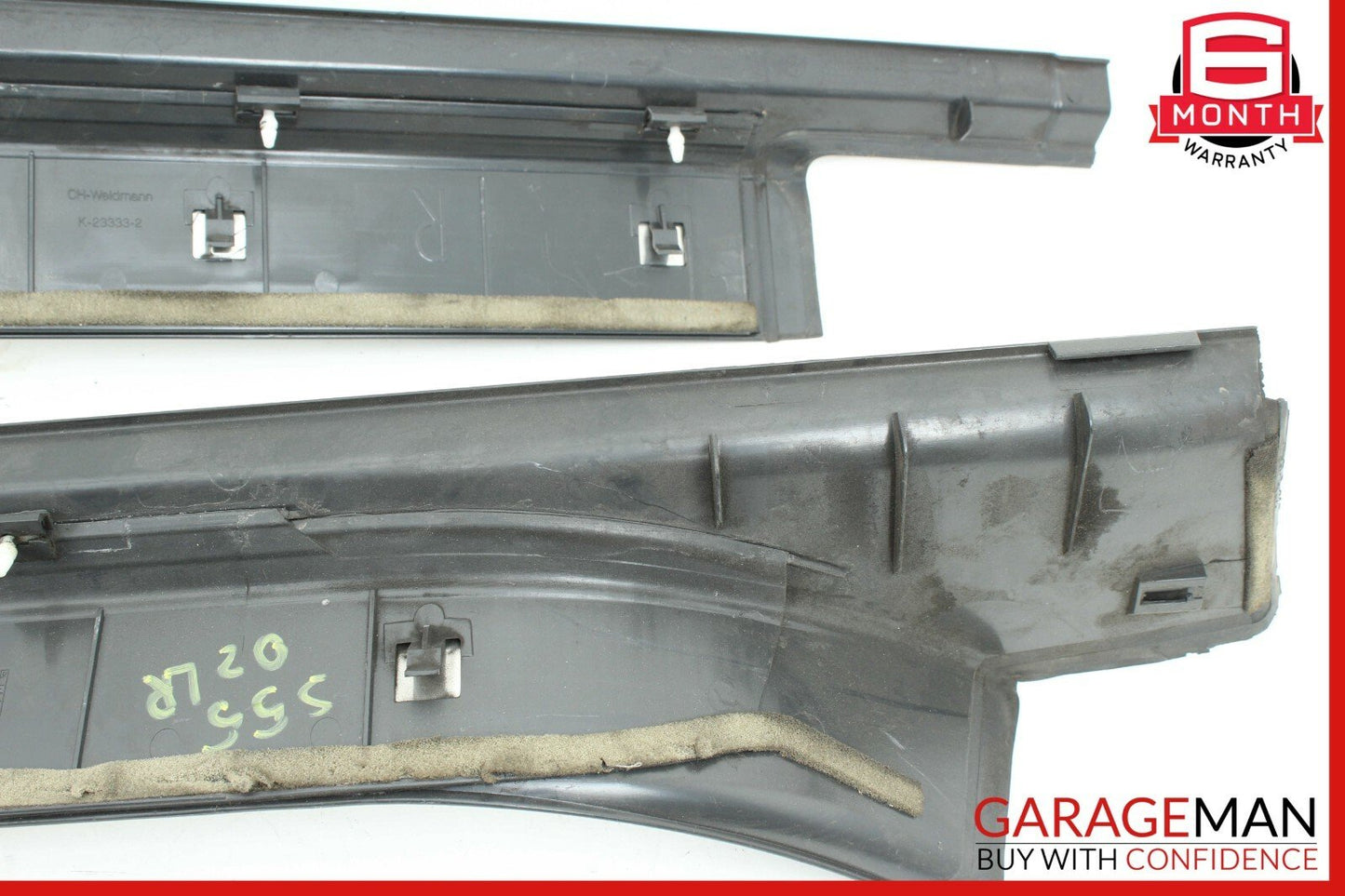 00-02 Mercedes W220 S55 AMG Rear Right & Left Door Sill Scuff Plate Cover Set