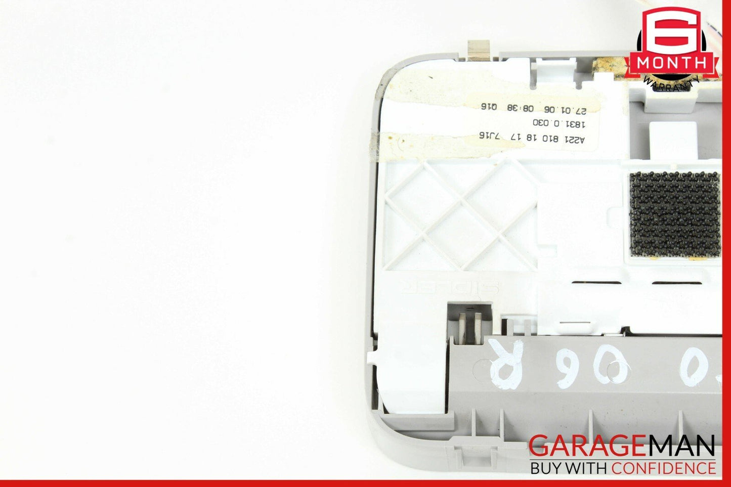 07-09 Mercedes W221 S550 Rear Right or Left Side Overhead Vanity Mirror Grey OEM