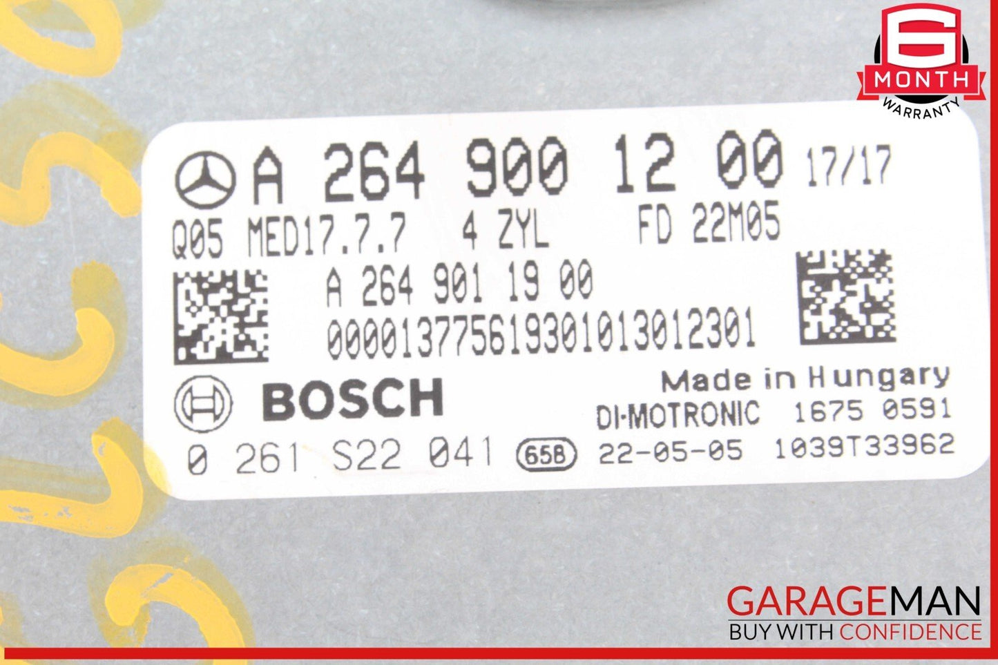 16-22 Mercedes X253 GLC300 4MATIC Engine Control Module Unit ECU ECM OEM