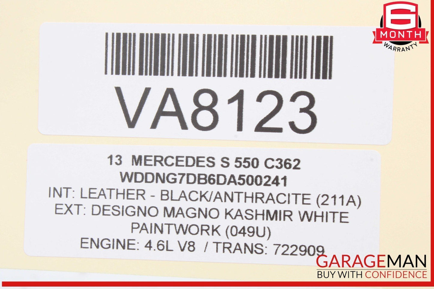 07-14 Mercedes W221 S550 S450 CL550 Trunk Lid Unlock Release Handle OEM