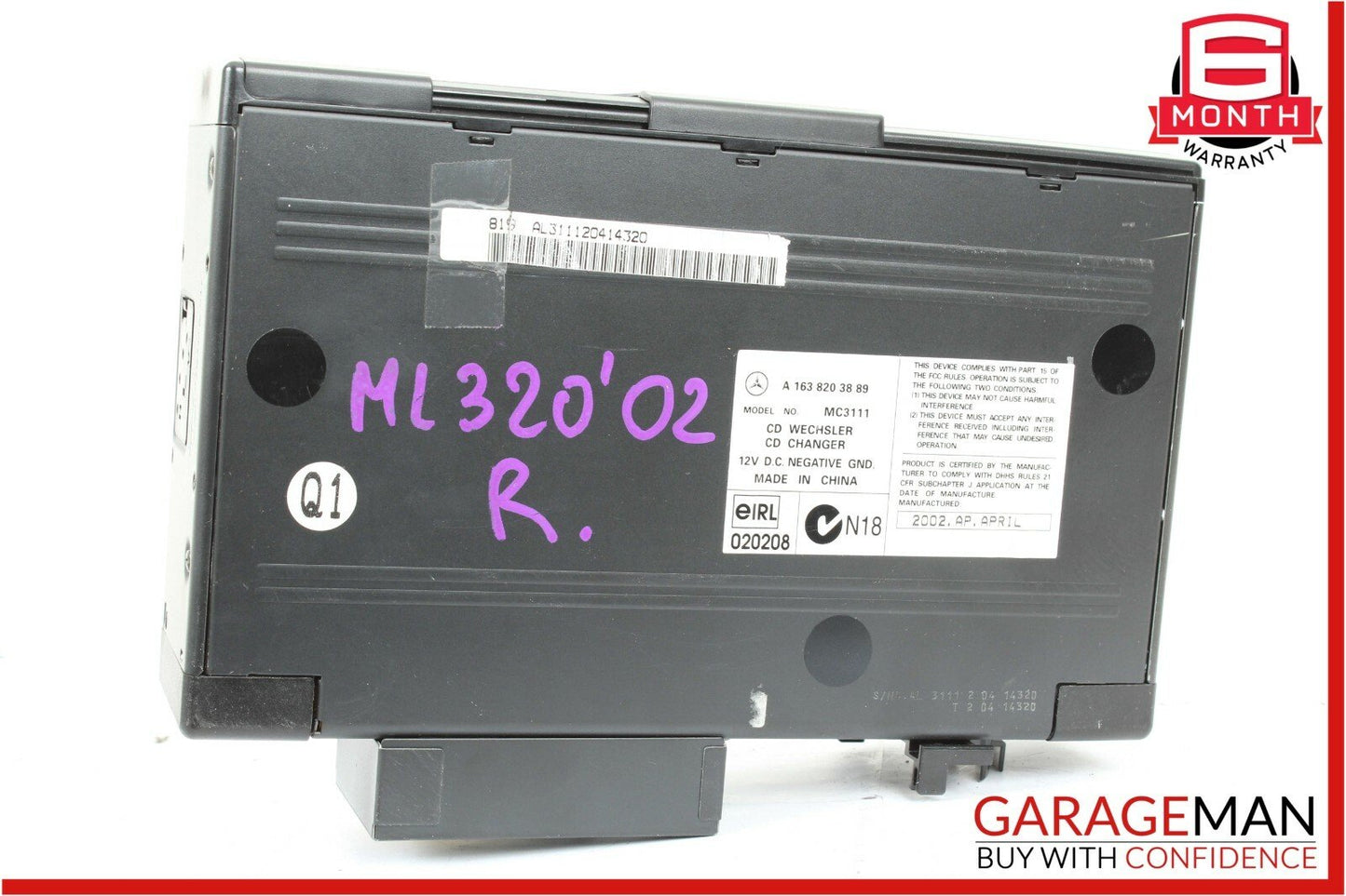 98-05 Mercedes W163 ML320 ML500 6 Disc CD Changer Player w/ Magazine MC3111 OEM