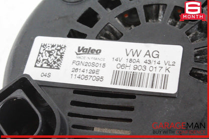 13-17 Audi Q5 A5 A4 Alternator Generator Valeo 14V 180A 06H903017K OEM