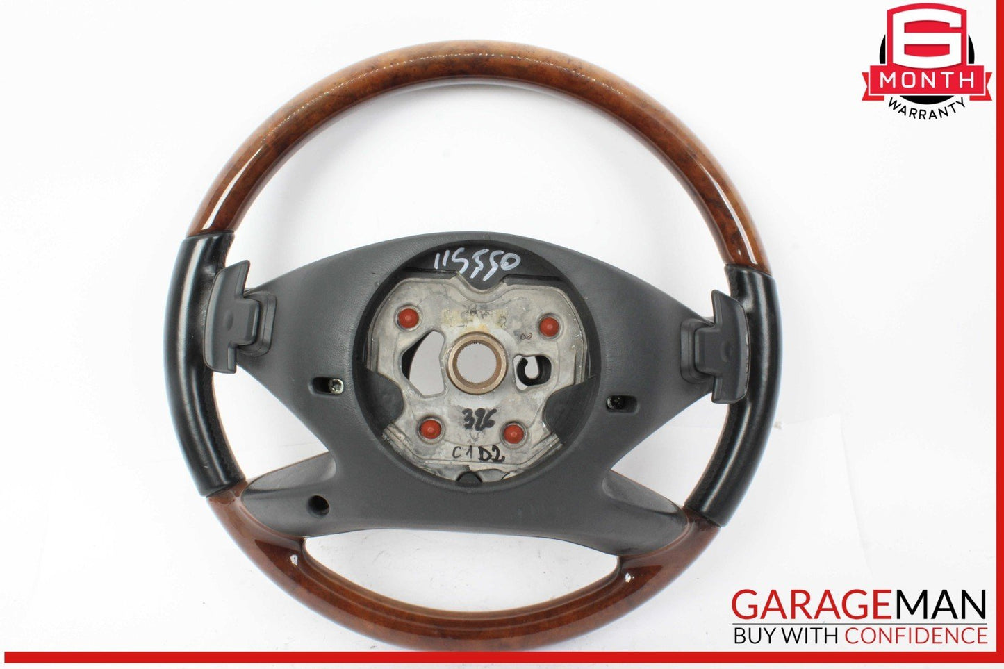 10-14 Mercedes W221 S550 S600 Steering Wheel w/ Paddle Shifters Wood OEM