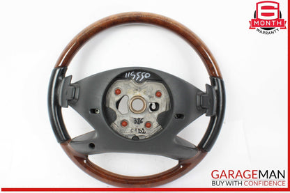 10-14 Mercedes W221 S550 S600 Steering Wheel w/ Paddle Shifters Wood OEM