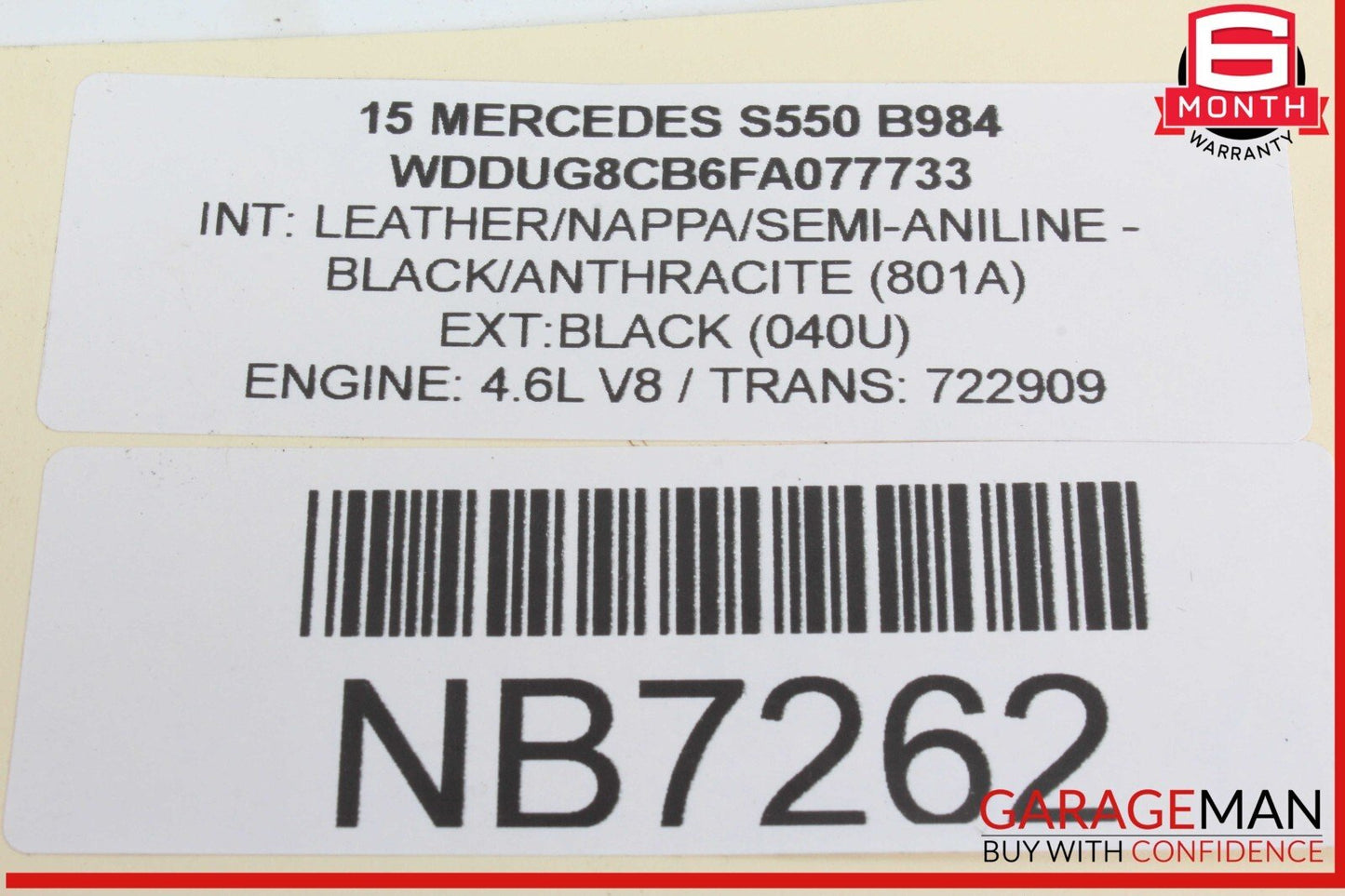 14-20 Mercedes W222 S550 S600 Rear Right Door Lock Latch Actuator Keyless Go OEM