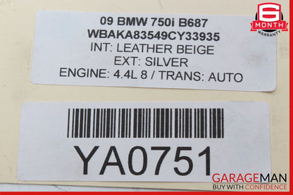 09-15 BMW 750i 740i Left Driver Side Bumper Reinforcement Bracket Support