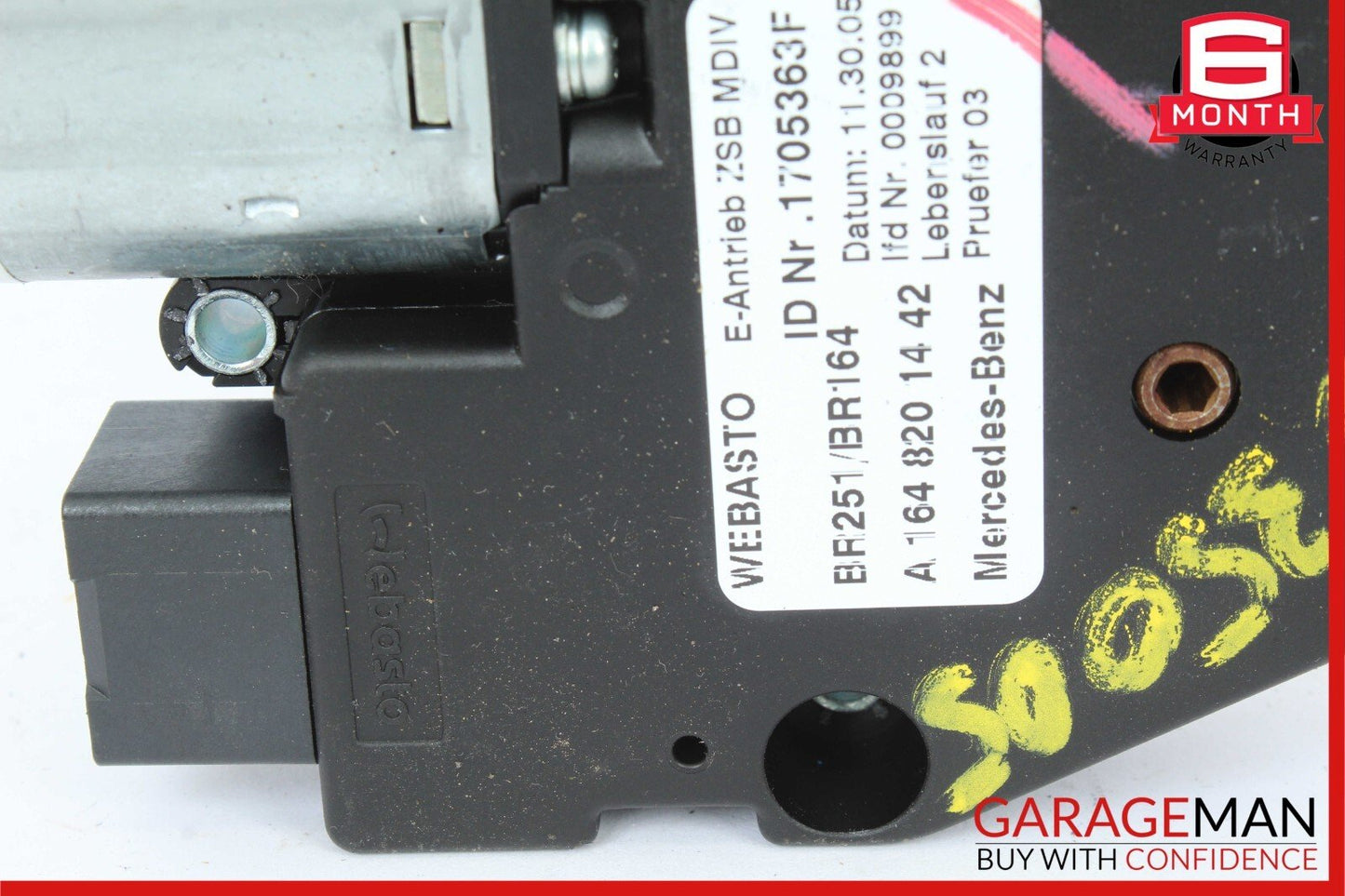 06-13 Mercedes W164 ML350 GL450 Pano Panoramic Sunroof Sun Roof Motor Unit OEM