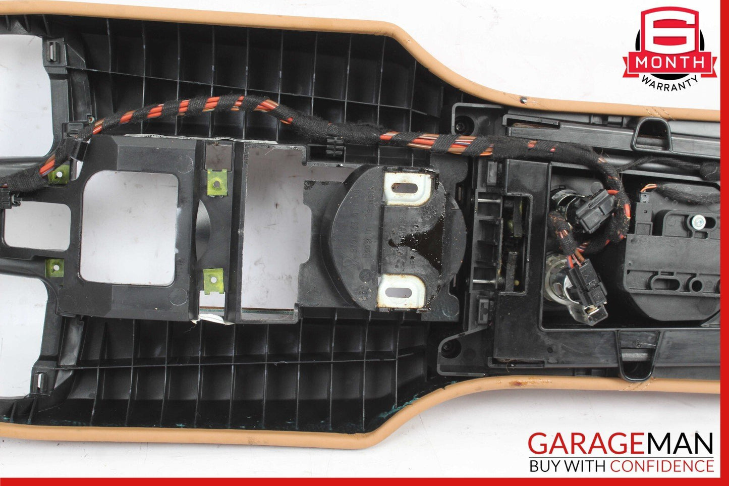 10-15 Porsche Panamera 970 Rear Center Console Trim Compartment Brown OEM