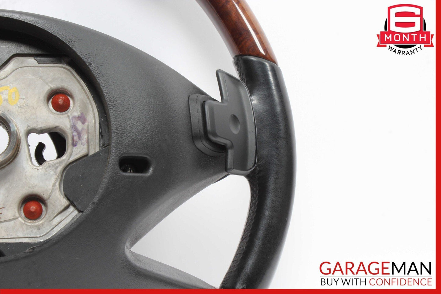 07-10 Mercedes W221 S550 Driver Steering Wheel w/Paddle Shifters Designo Wood
