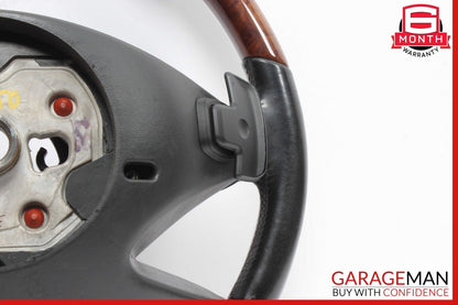 07-10 Mercedes W221 S550 Driver Steering Wheel w/Paddle Shifters Designo Wood