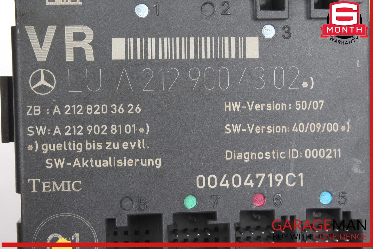 08-18 Mercedes W204 C250 E350 E400 Front Right Side Door Control Module Unit OEM