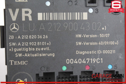 08-18 Mercedes W204 C250 E350 E400 Front Right Side Door Control Module Unit OEM