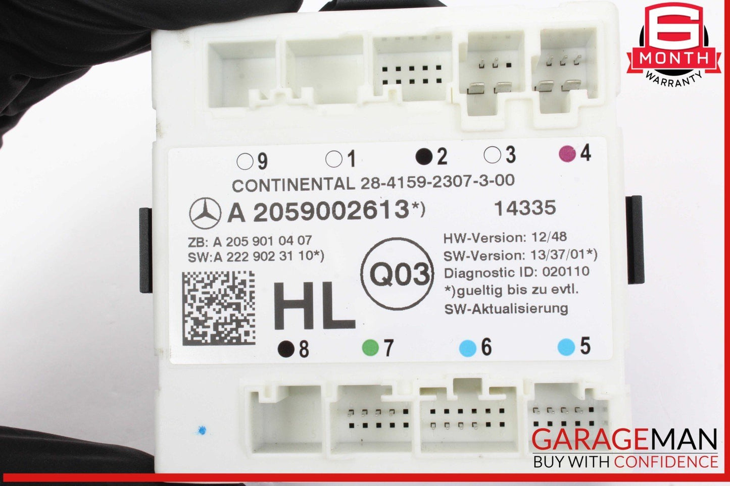 15-20 Mercedes W205 C300 Rear Left Driver Side Door Control Module Unit OEM