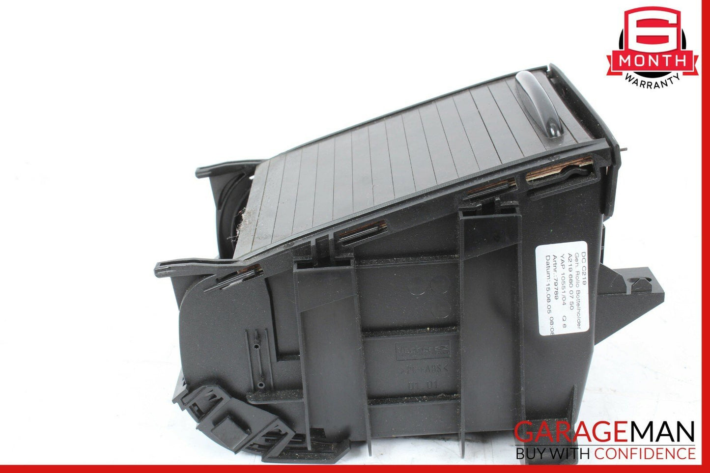 06-11 Mercedes W219 CLS500 Rear Center Console Cupholder Armrest Storage Wood