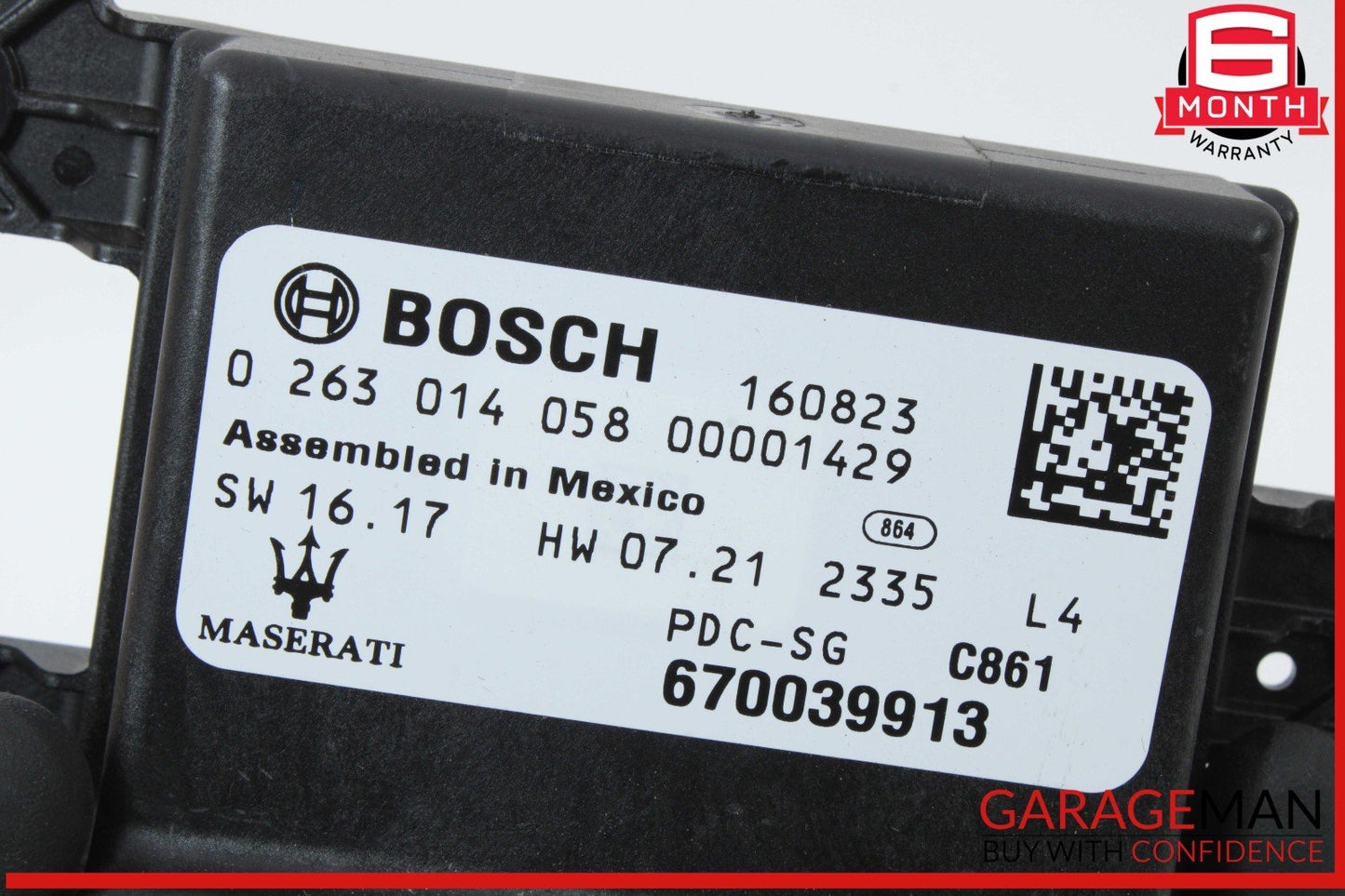 14-17 Maserati Ghibli Parking Park Sensor PDC Control Module Unit 670039913 OEM