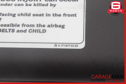 05-11 Mercedes R171 SLK300 Front Right Sun Visor Sunvisor Shade Cover Black