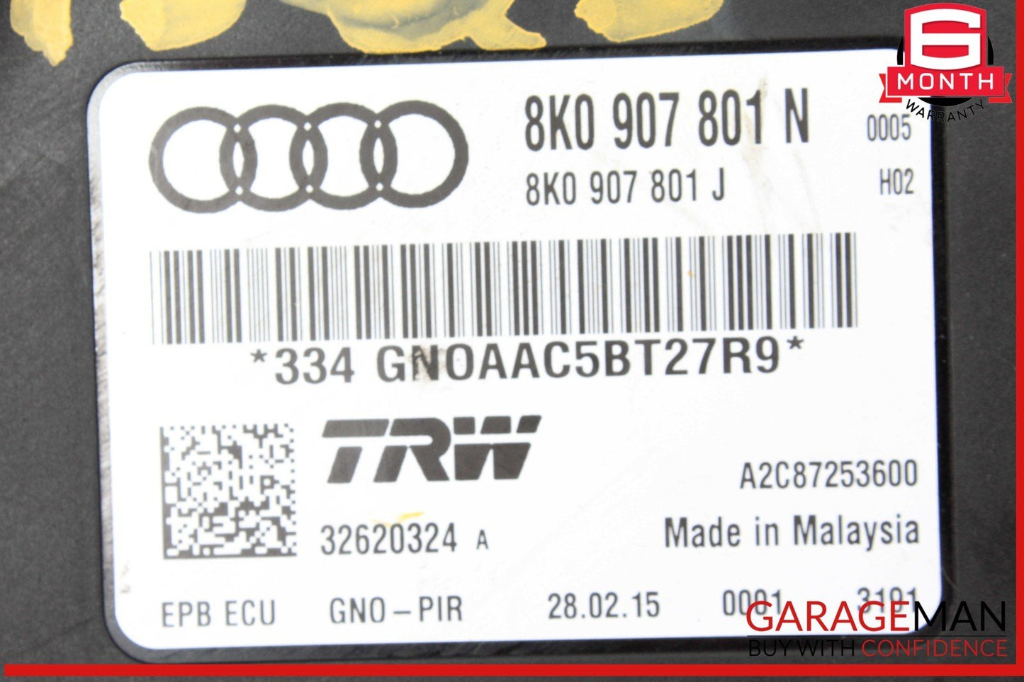 13-17 Audi Q5 Parking Brake Control Module Unit 8K0907801N OEM