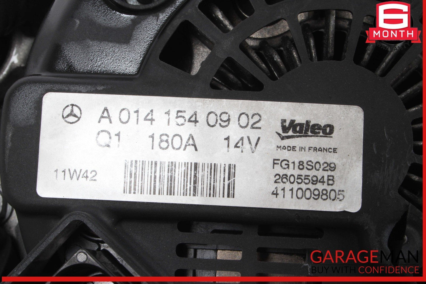11-20 Mercedes W207 E550 CLS550 SL550 Generator Alternator 180A 0009068601 OEM