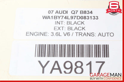 07-09 Audi Q7 Front Right Passenger Side Power Seat Adjust Control Switch OEM
