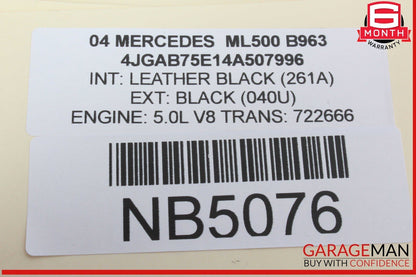 98-05 Mercedes W163 ML500 ML430 Dashboard A/C AC Air Vent Left Driver Black OEM