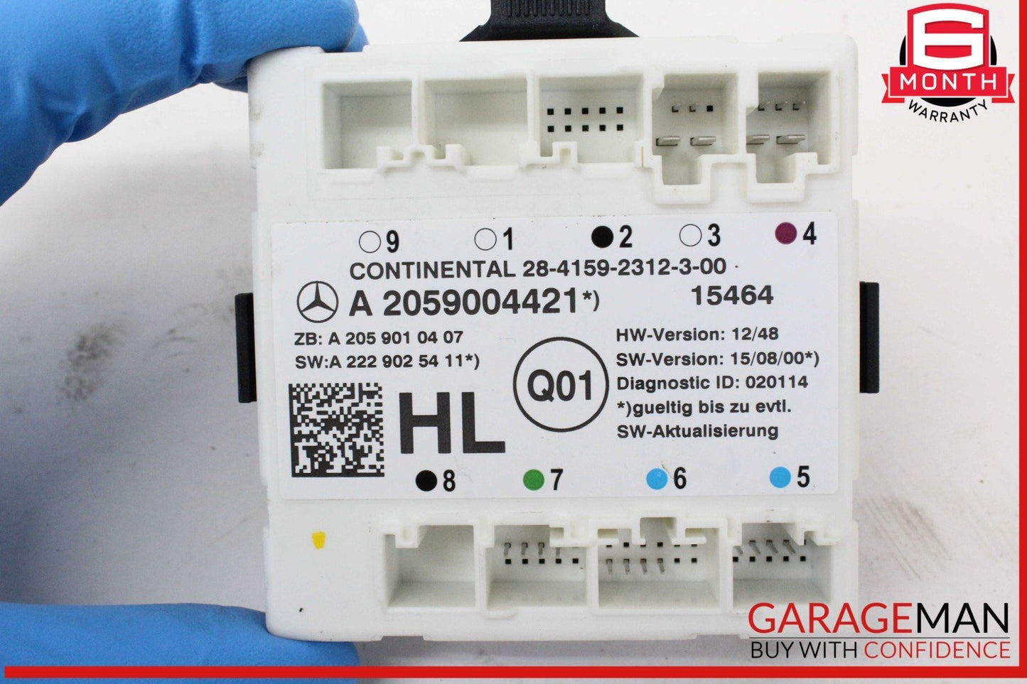 16-19 Mercedes W205 C300 C350e Rear Left Driver Side Door Control Module Unit