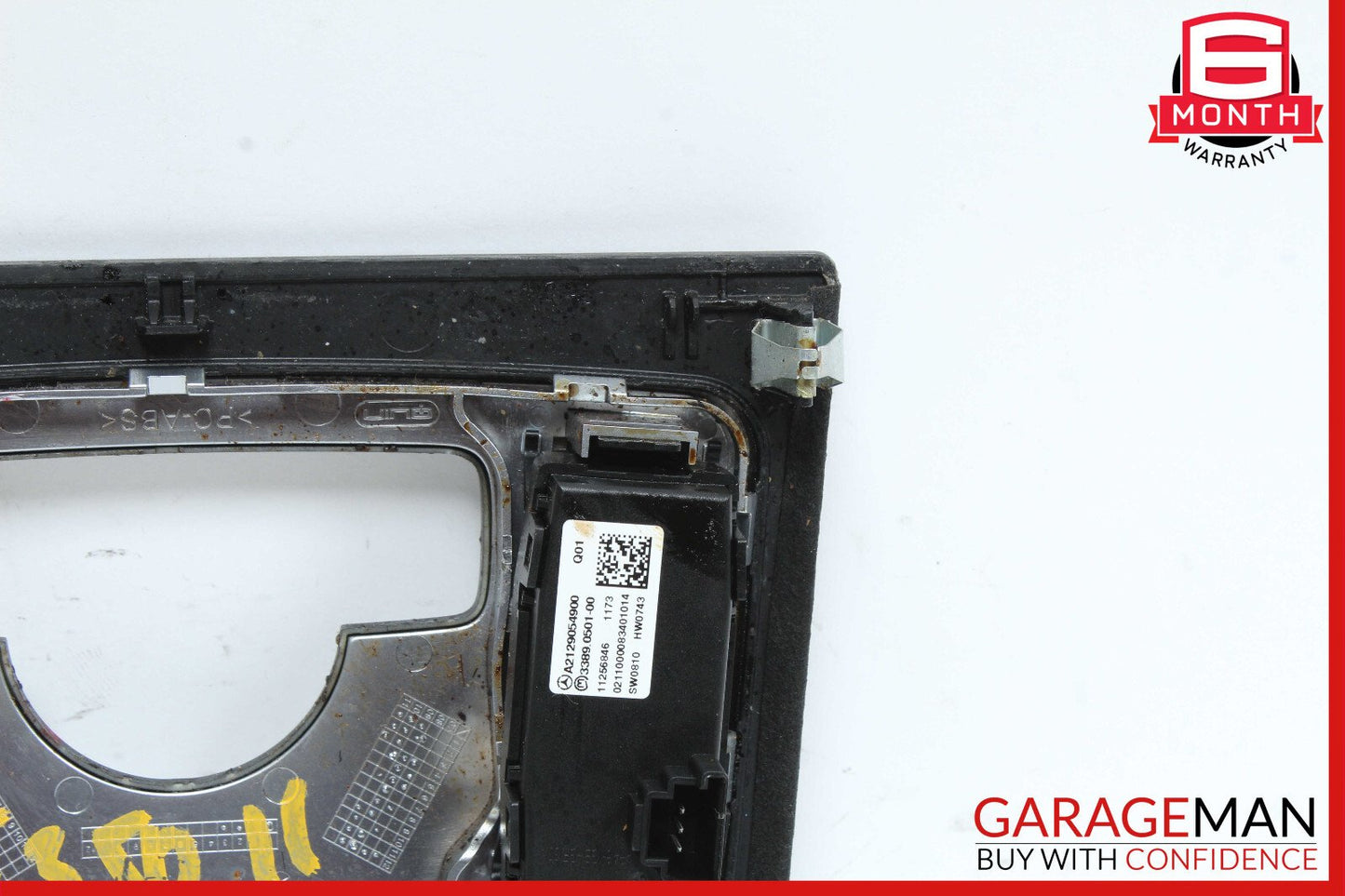 10-13 Mercedes W212 E350 E550 Center Console Switch Trim Cover Bezel Black OEM
