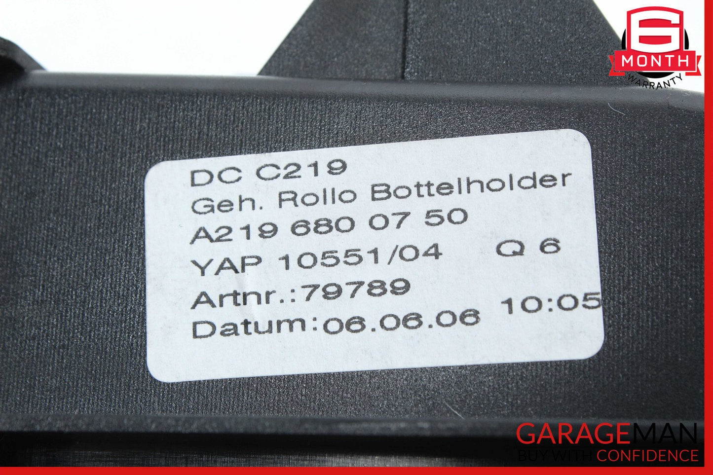 06-11 Mercedes W219 CLS550 CLS500 CLS63 Rear Center Console Armrest Arm Rest OEM