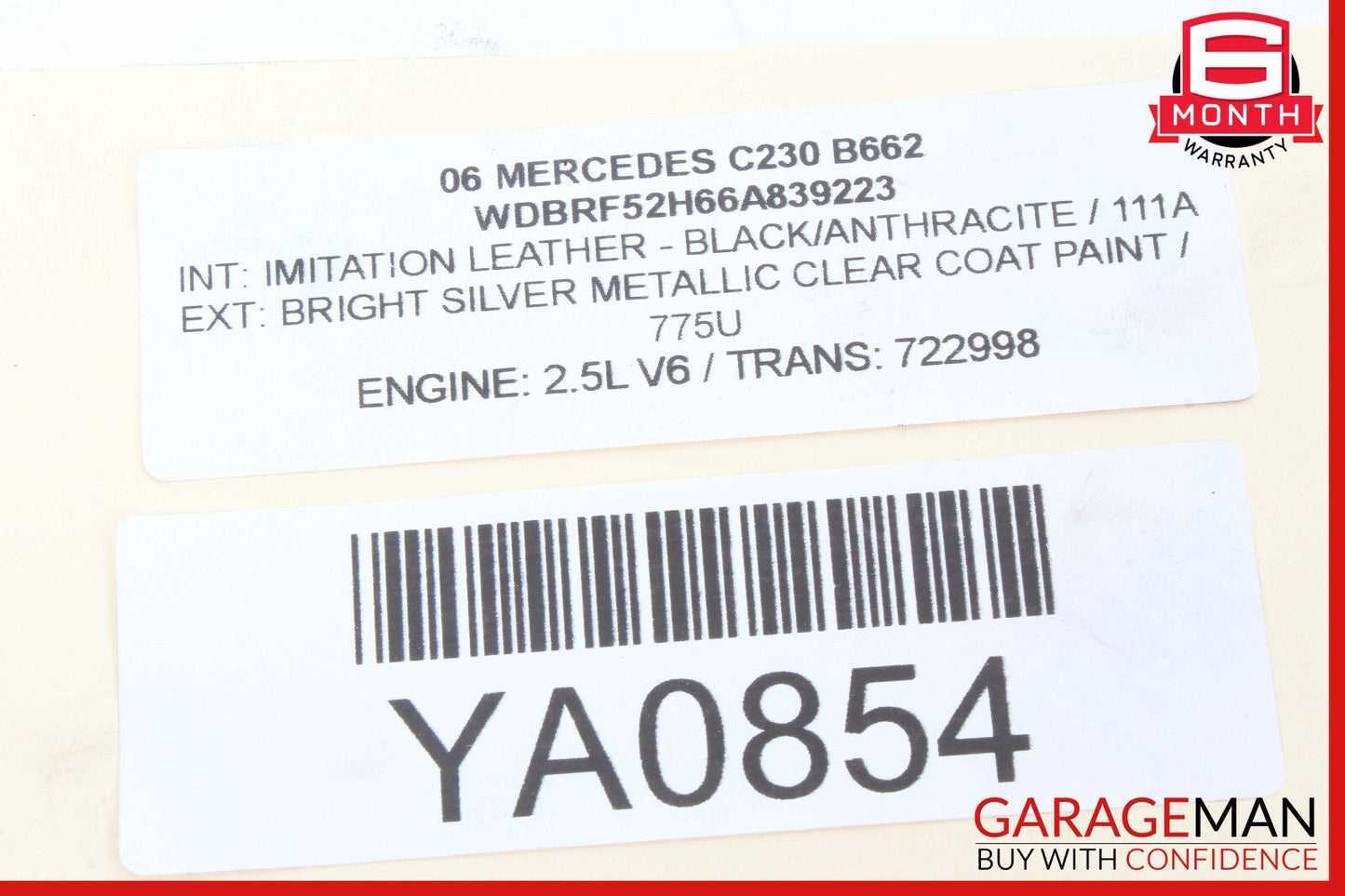 01-07 Mercedes W203 C230 Rear Right Passenger Side Upper Control Arm OEM