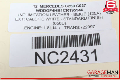 08-17 Mercedes W204 C250 C300 E350 Rear Left / Right Side Lower Control Arm OEM
