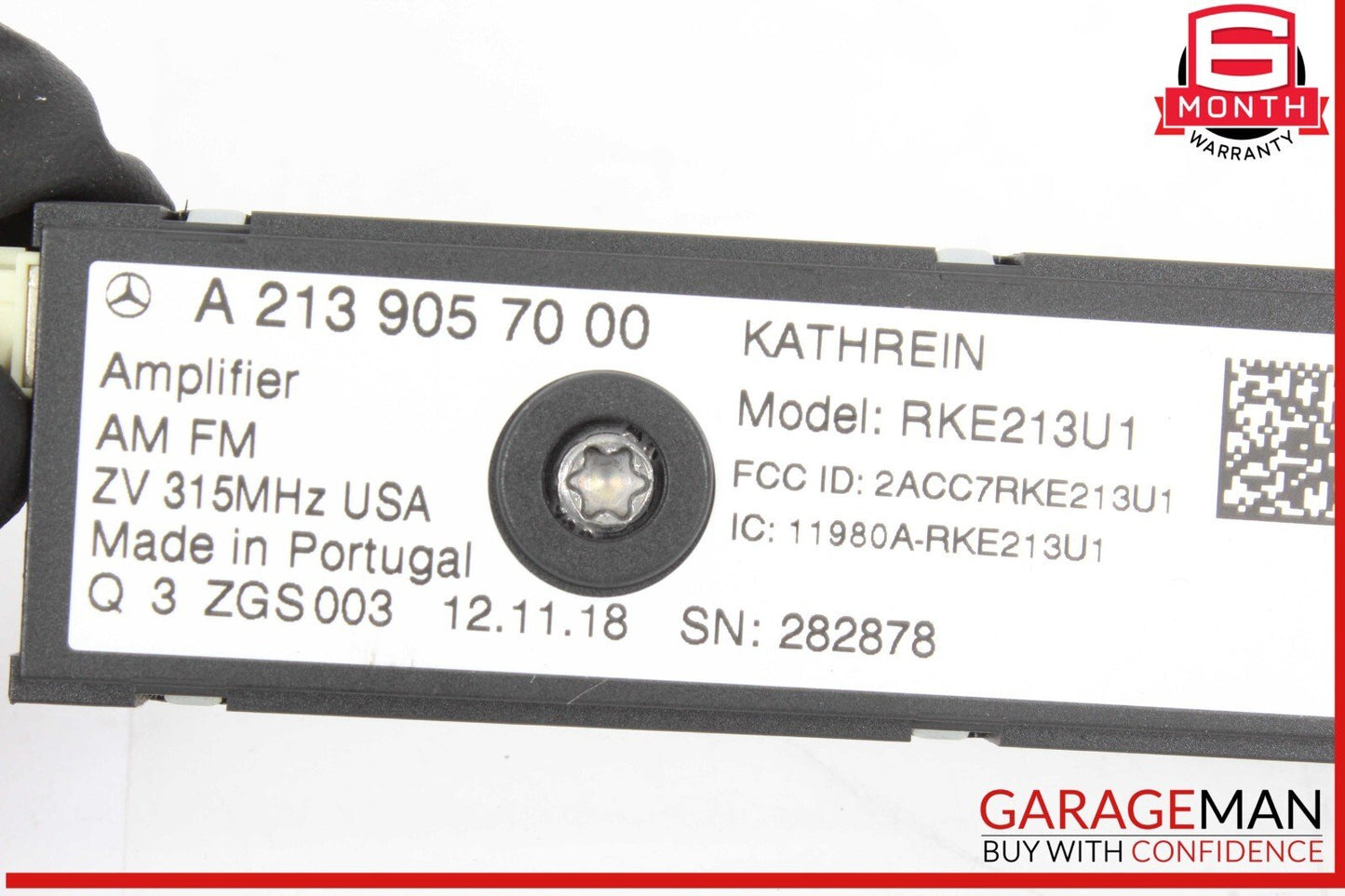 17-19 Mercedes W213 E300 Rear Right Side Antenna Amplifier Module Unit OEM