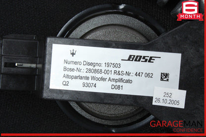 03-19 Maserati Quattroporte Rear Bose Subwoofer Sub Woofer Sound Speaker OEM