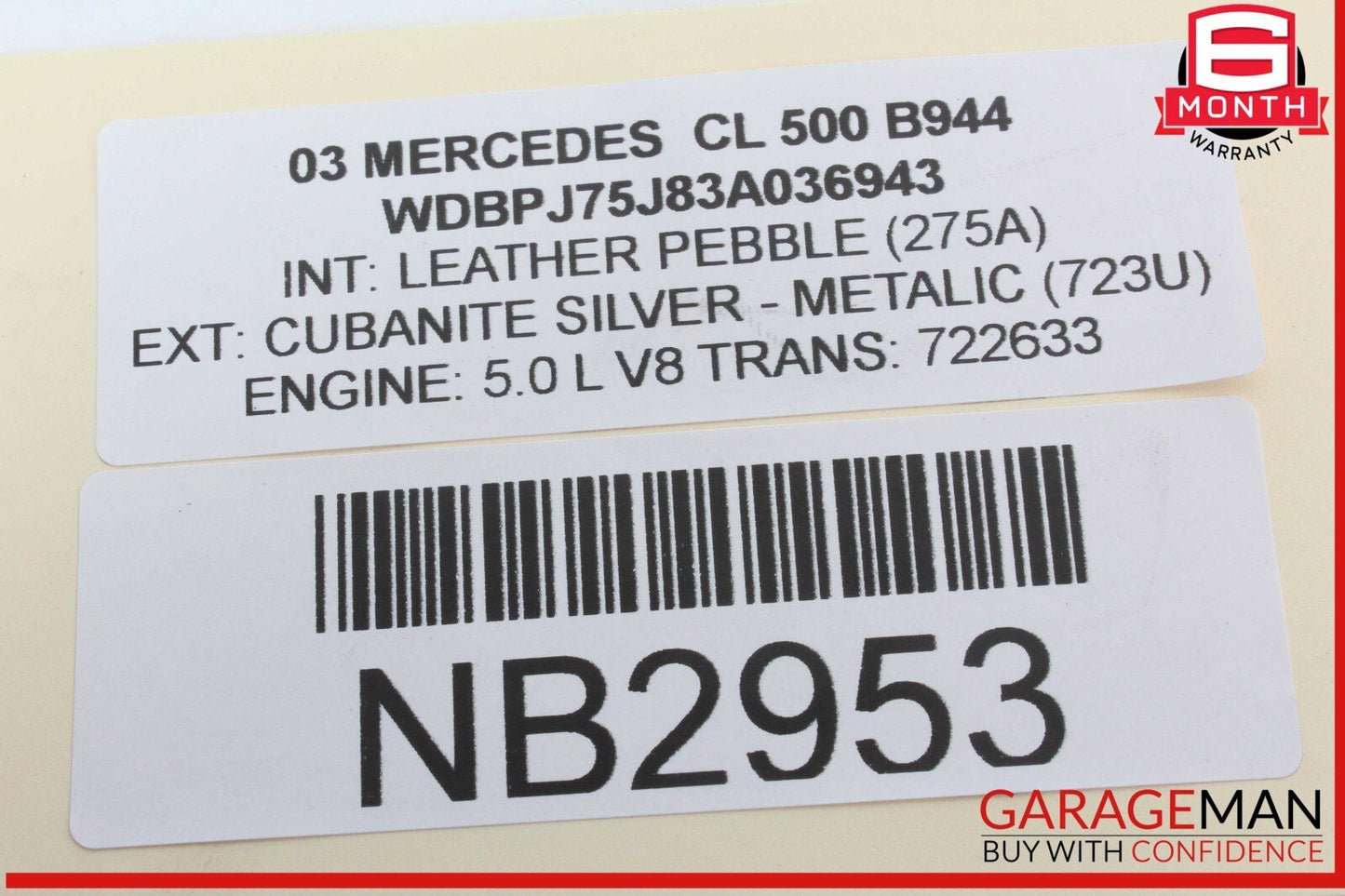00-06 Mercedes W215 CL500 CL65 AMG Seat Memory Control Module Left Side OEM