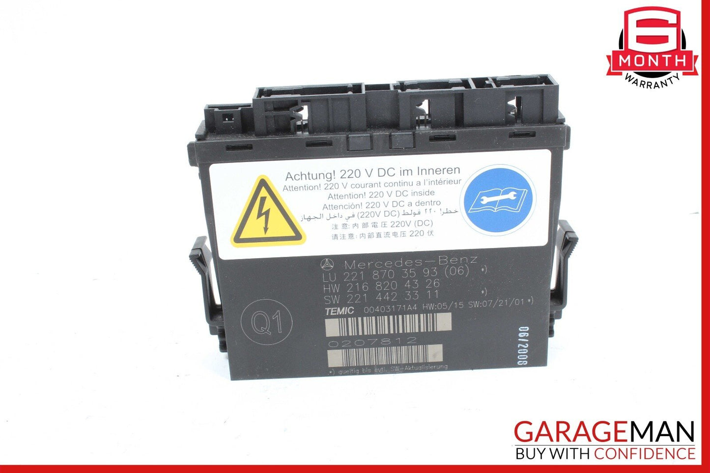 07-10 Mercedes W221 S550 CL550 Front Left / Right Seat Contour Controller Module