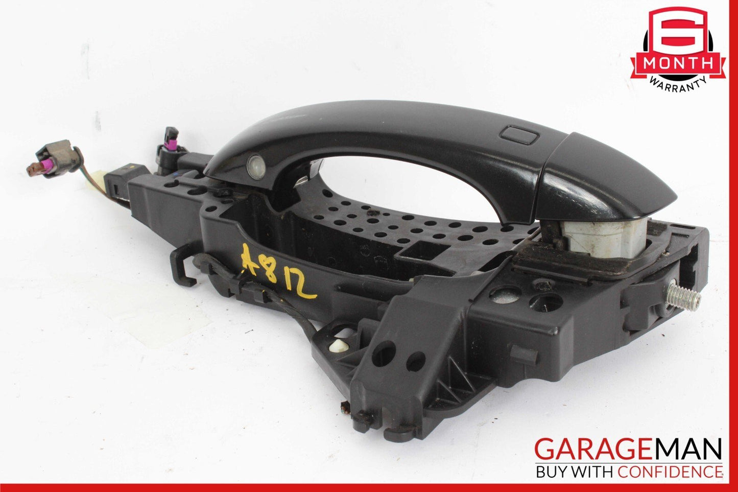11-18 Audi A8 Rear Left Driver Side Exterior Door Handle Black 4H0837885 OEM