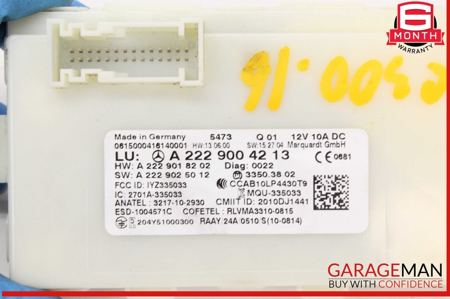 14-19 Mercedes W205 C300 S550 GLC350 Keyless Go Entry Control Module Unit OEM