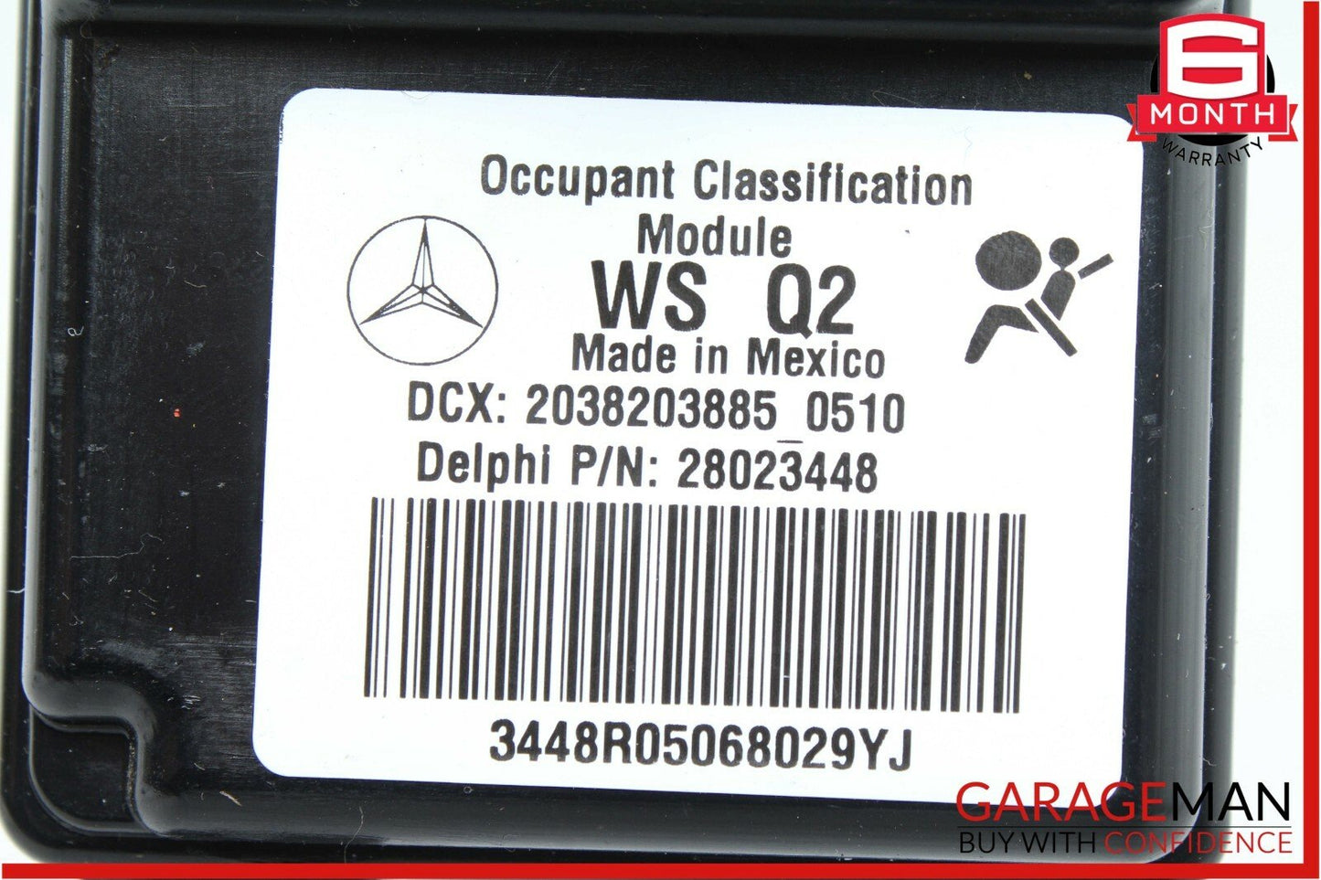 05-07 Mercedes W203 C230 C320 Front Right Seat Occupancy SRS Control Module Unit